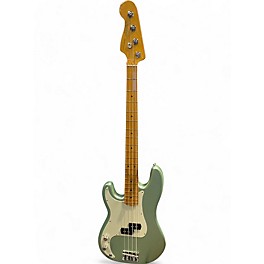 Used 2021 Fender American Professional II Precision Bass MYSTIC SURF GREEN Electric Bass Guitar