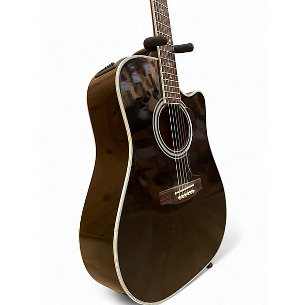 Used Takamine EF341SCX Black Acoustic Electric Guitar