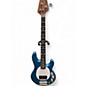 Used Sterling by Music Man STINGRAY SHORT SCALE Blue Electric Bass Guitar thumbnail