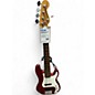 Used Squier Precision Bass 5 string Candy Apple Red Electric Bass Guitar thumbnail