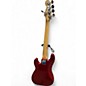 Used Squier Precision Bass 5 string Candy Apple Red Electric Bass Guitar