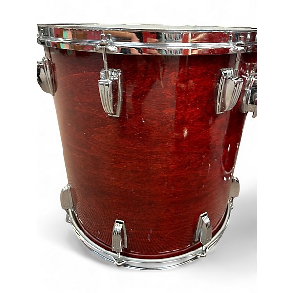 Vintage 1988 Ludwig 4 Piece Super Classic Candy Apple Red Drum Kit