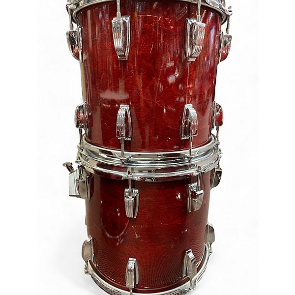 Vintage 1988 Ludwig 4 Piece Super Classic Candy Apple Red Drum Kit