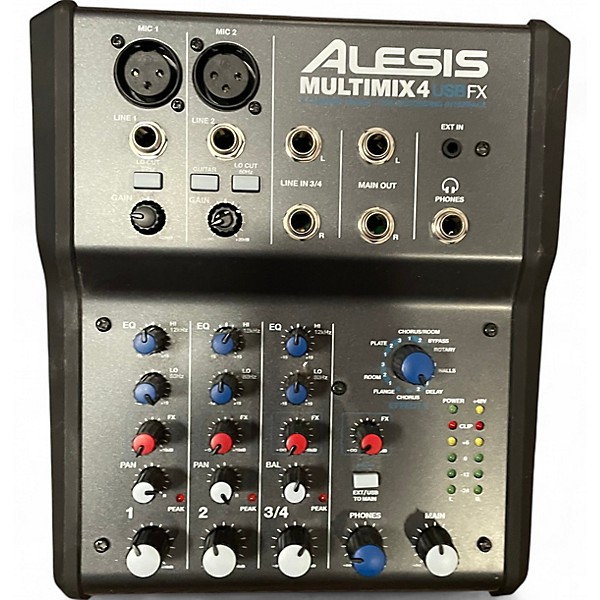 Used Alesis MultiMix 4 USB FX 4-Channel Unpowered Mixer