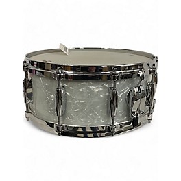 Used Gretsch Drums 6.5X14 usa custom snare white pearliod Drum