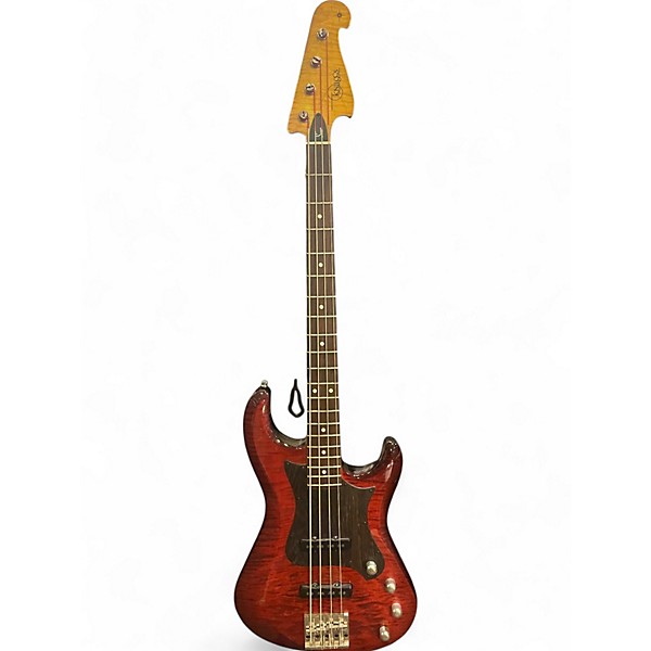 Used Knaggs Severn J bass Tier 2 Trans Red Electric Bass Guitar
