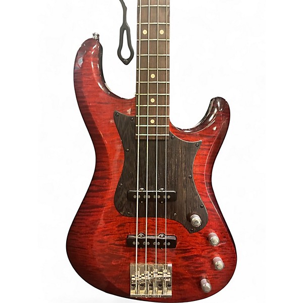 Used Knaggs Severn J bass Tier 2 Trans Red Electric Bass Guitar