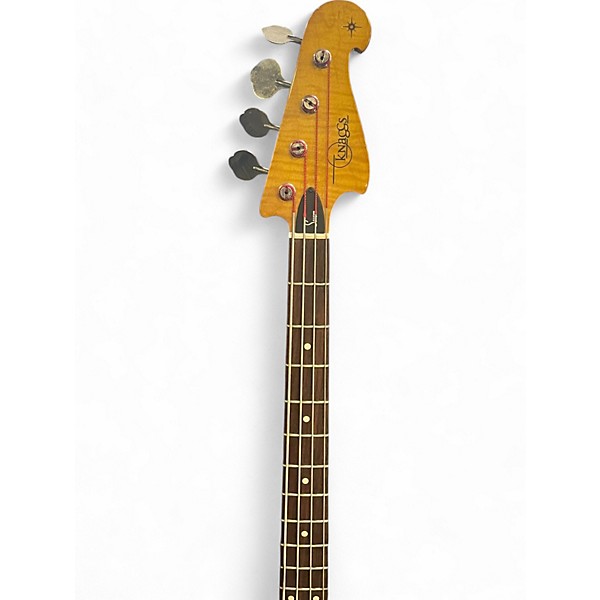 Used Knaggs Severn J bass Tier 2 Trans Red Electric Bass Guitar