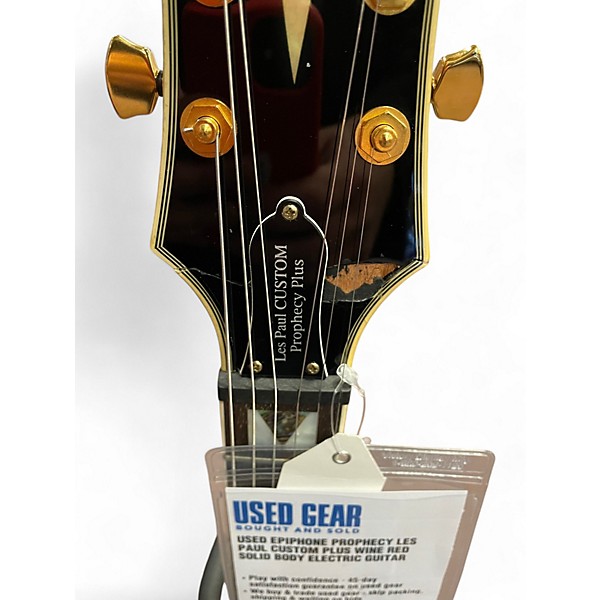 Used Epiphone Prophecy Les Paul Custom Plus Wine Red Solid Body Electric Guitar