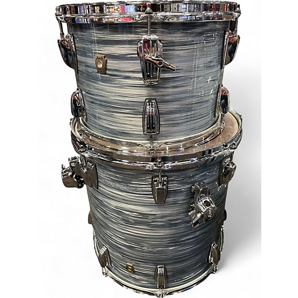 Used Ludwig 3 Piece Classic Maple Vintage Blue Oyster Drum Kit