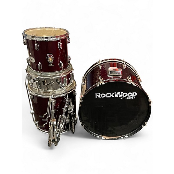 Used Hohner 4 Piece ROCKWOOD Red Drum Kit