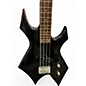 Used B.C. Rich Bronze Series Warlock Bass Black Electric Bass Guitar