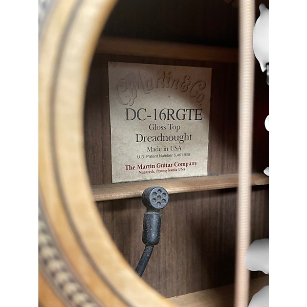 Used Martin DC16RGTE Natural Acoustic Electric Guitar