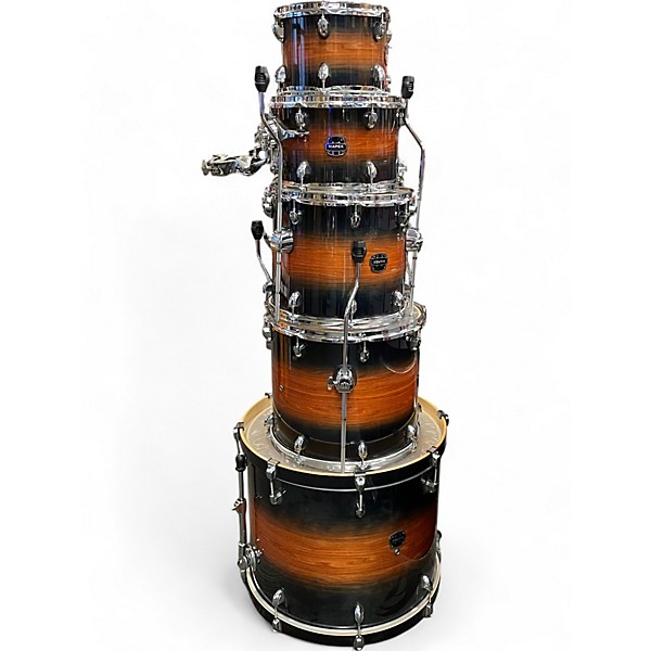 Used Mapex 6 Piece LT628S Armory Series 5-Piece Studioease Shell Pack Fast Toms Caribbean Burst Drum Kit