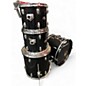 Used 1980s Slingerland 4 Piece 4 PIECE Black Drum Kit