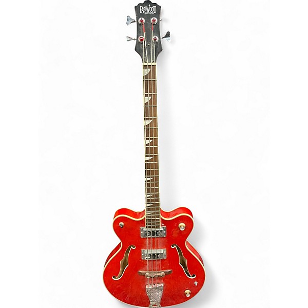 Used Eastwood Classic 4 Orange Electric Bass Guitar