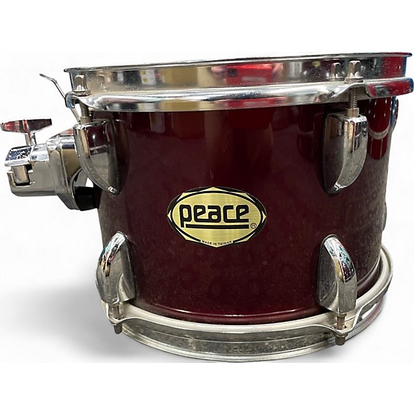 Used Peace 4 Piece Unmarked Red Drum Kit