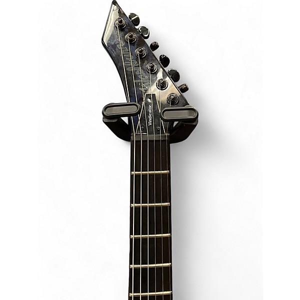 Used Washburn VINDICATOR HM SERIES Black to blue bats Solid Body Electric Guitar