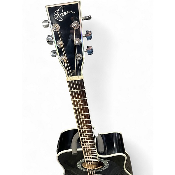 Used Esteban American Legacy Black and Silver Acoustic Electric Guitar