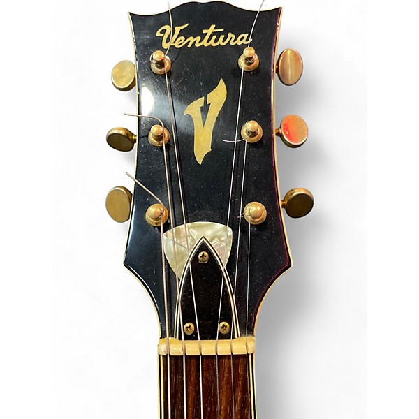 Used 1970s Ventura V1300 Sunburst Hollow Body Electric Guitar