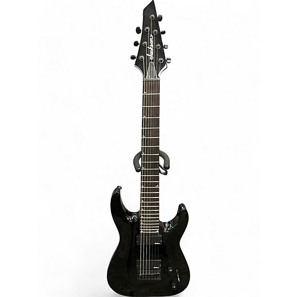 Used Jackson JS22-7 Dinky 7 String Black Solid Body Electric Guitar