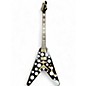 Used Dean V Straight Six Black With White Polka Dots Solid Body Electric Guitar thumbnail
