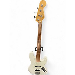 Used Fender player jazz bass fretless White Electric Bass Guitar