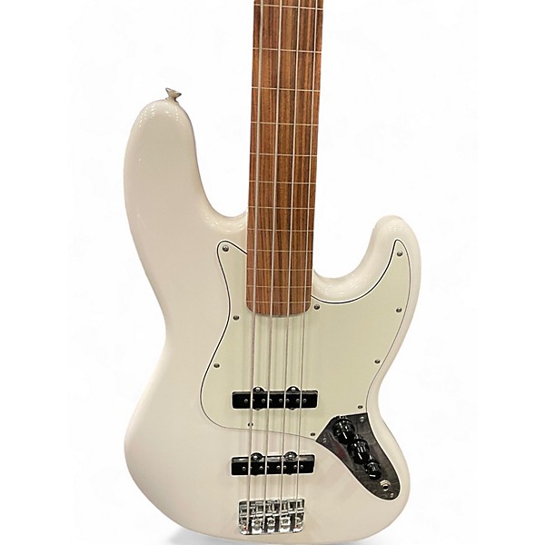 Used Fender player jazz bass fretless White Electric Bass Guitar