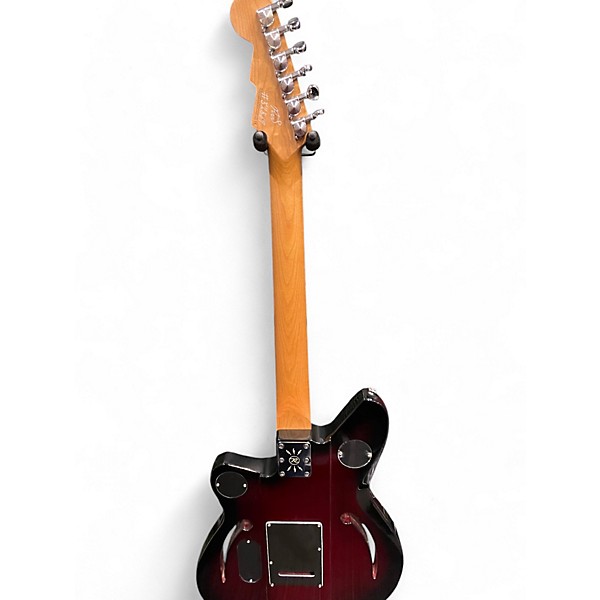 Used Reverend Airsonic metallic red burst Hollow Body Electric Guitar