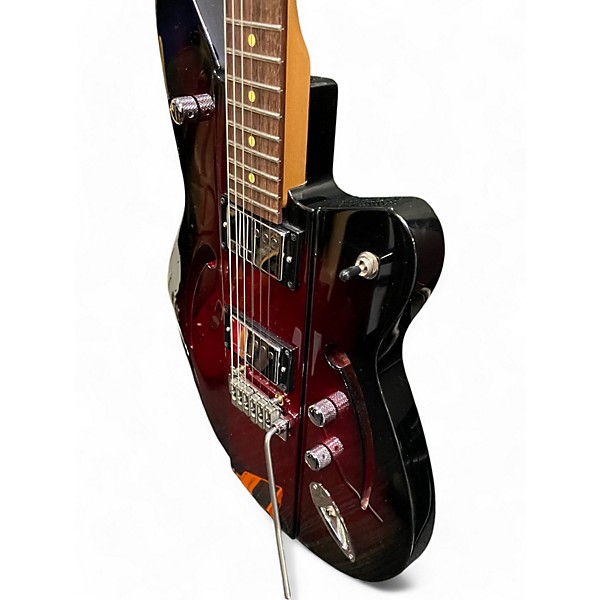 Used Reverend Airsonic metallic red burst Hollow Body Electric Guitar