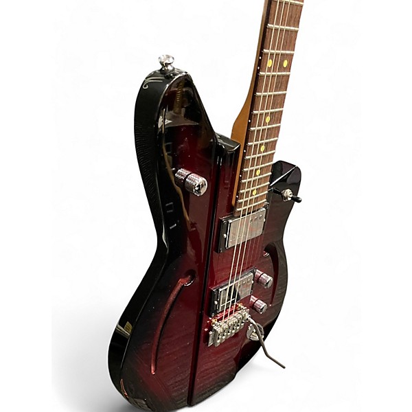 Used Reverend Airsonic metallic red burst Hollow Body Electric Guitar