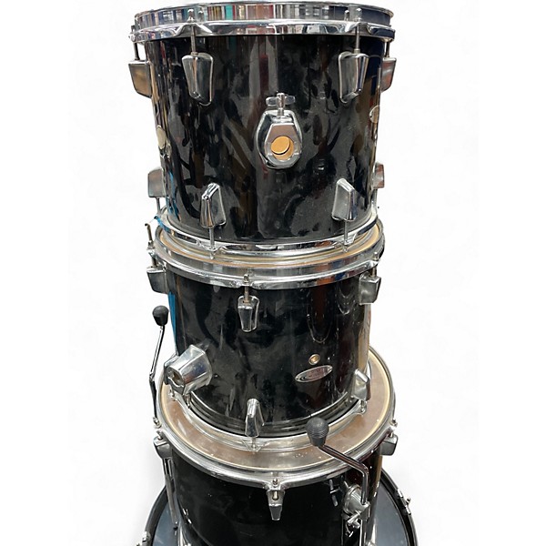 Used Percussion Plus 4 Piece 4 Piece Black Drum Kit