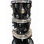 Used Percussion Plus 4 Piece 4 Piece Black Drum Kit