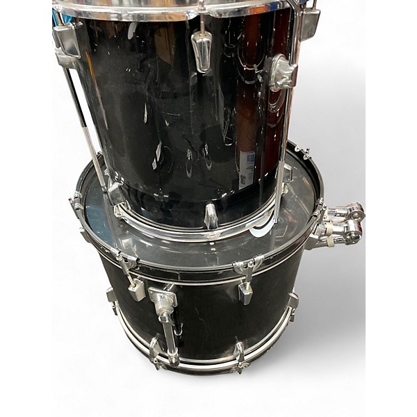 Used Percussion Plus 4 Piece 4 Piece Black Drum Kit