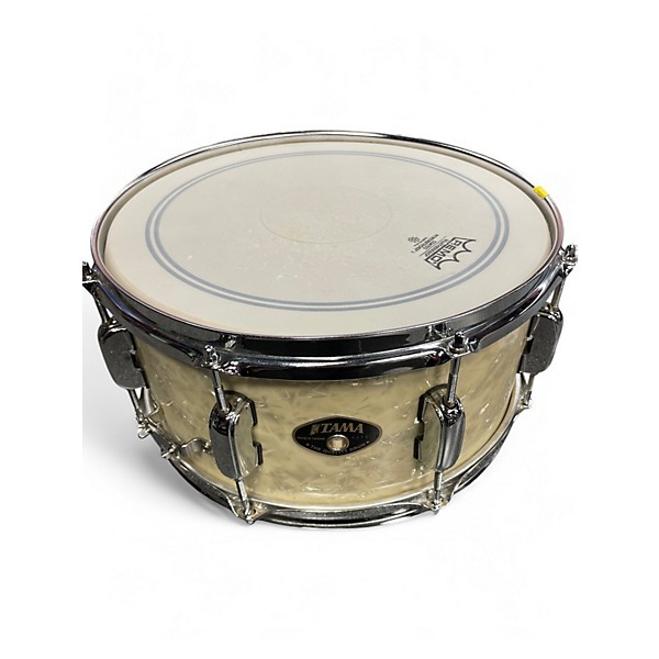 Used TAMA 13X6 Artwood Snare Pearl White Drum,Specials : American Fashion Style Bags On Sale