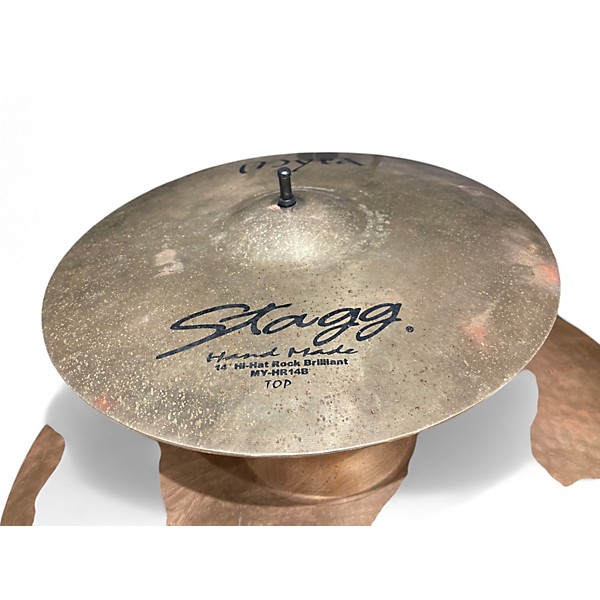 Used Stagg 14in myra 14" top and bottom Cymbal