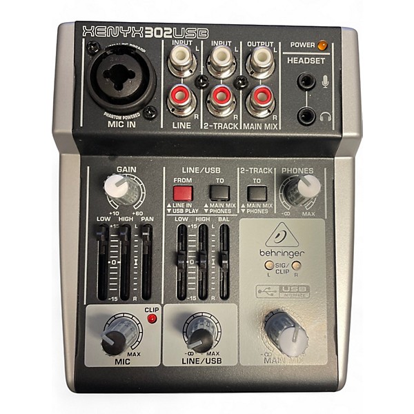 Used Behringer XENYX 302USB Unpowered Mixer