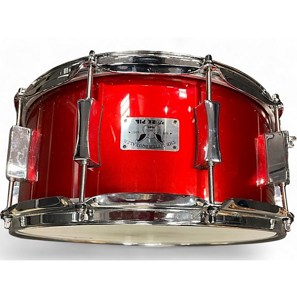 Used Pork Pie 14X6.5 Little Squealer Snare Candy Apple Red Drum