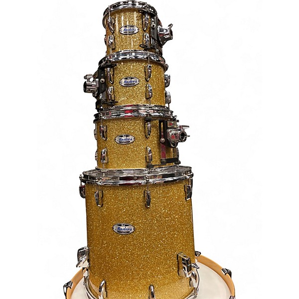 Used 2019 Pearl 5 Piece MASTER MAPLE COMPLETE BOMBAY GOLD SPARKLE Drum Kit