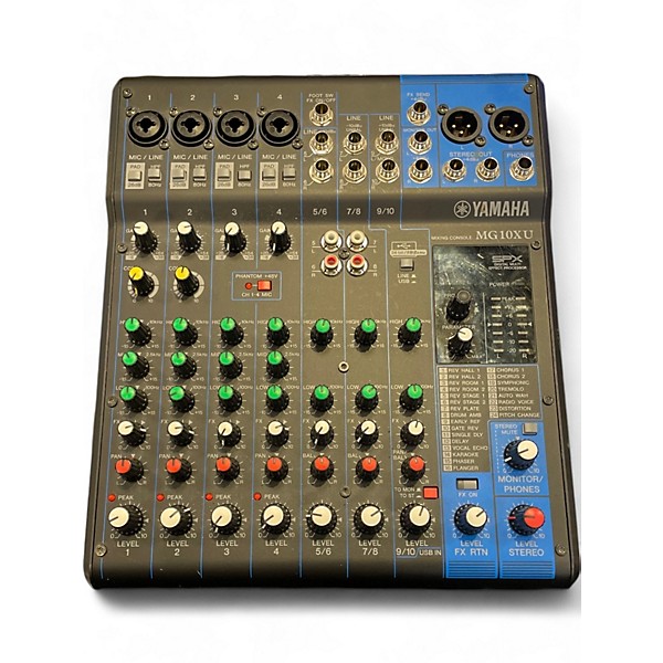 Used Yamaha MG10XU 10 Channel Mixer with Effects Unpowered Mixer