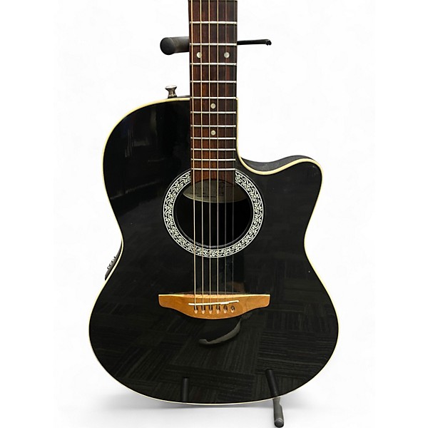 Used Ovation 1861 Standard Balladeer Black Acoustic Electric