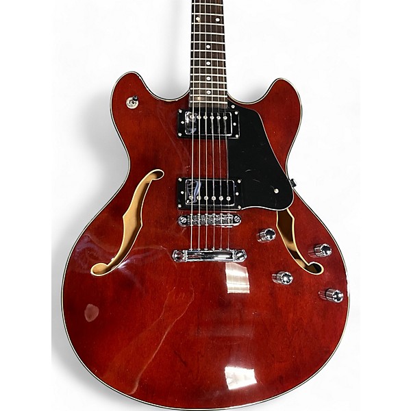 Used Schecter Guitar Research Corsair Maroon Hollow Body Electric Guitar