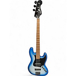 Used Squier  contemporary jazz bass HH Blue Burst Electric Bass Guitar
