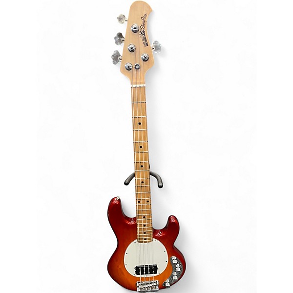 Used Ernie Ball Music Man Stingray 4 String Cherry Sunburst Electric Bass Guitar