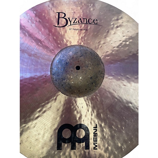 Used MEINL 21in byzance polyphonic ride Cymbal