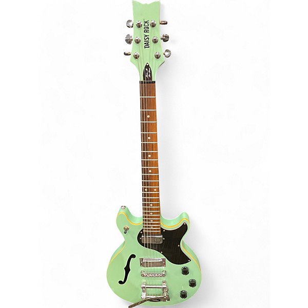 Used 2020 Daisy Rock RETRO H DELUXE Seafoam Green Hollow Body Electric Guitar