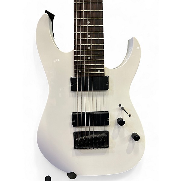 Used Ibanez RG8 8 String White Solid Body Electric Guitar