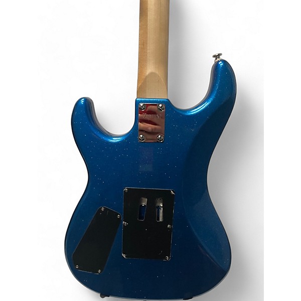 Used Kramer Baretta Hot Rod Blue Sparkle With Flames Solid Body Electric Guitar