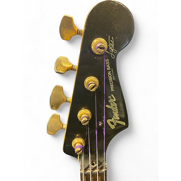 Used 1990s Fender Precision Bass Lyte Gunmetal Gray Electric Bass Guitar