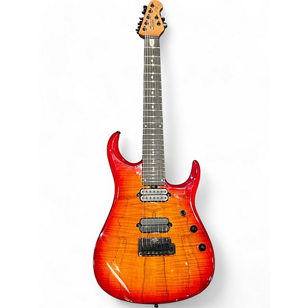 Used Sterling by Music Man John Petrucci JP157D 7 String Blood Orange Burst Solid Body Electric Guitar